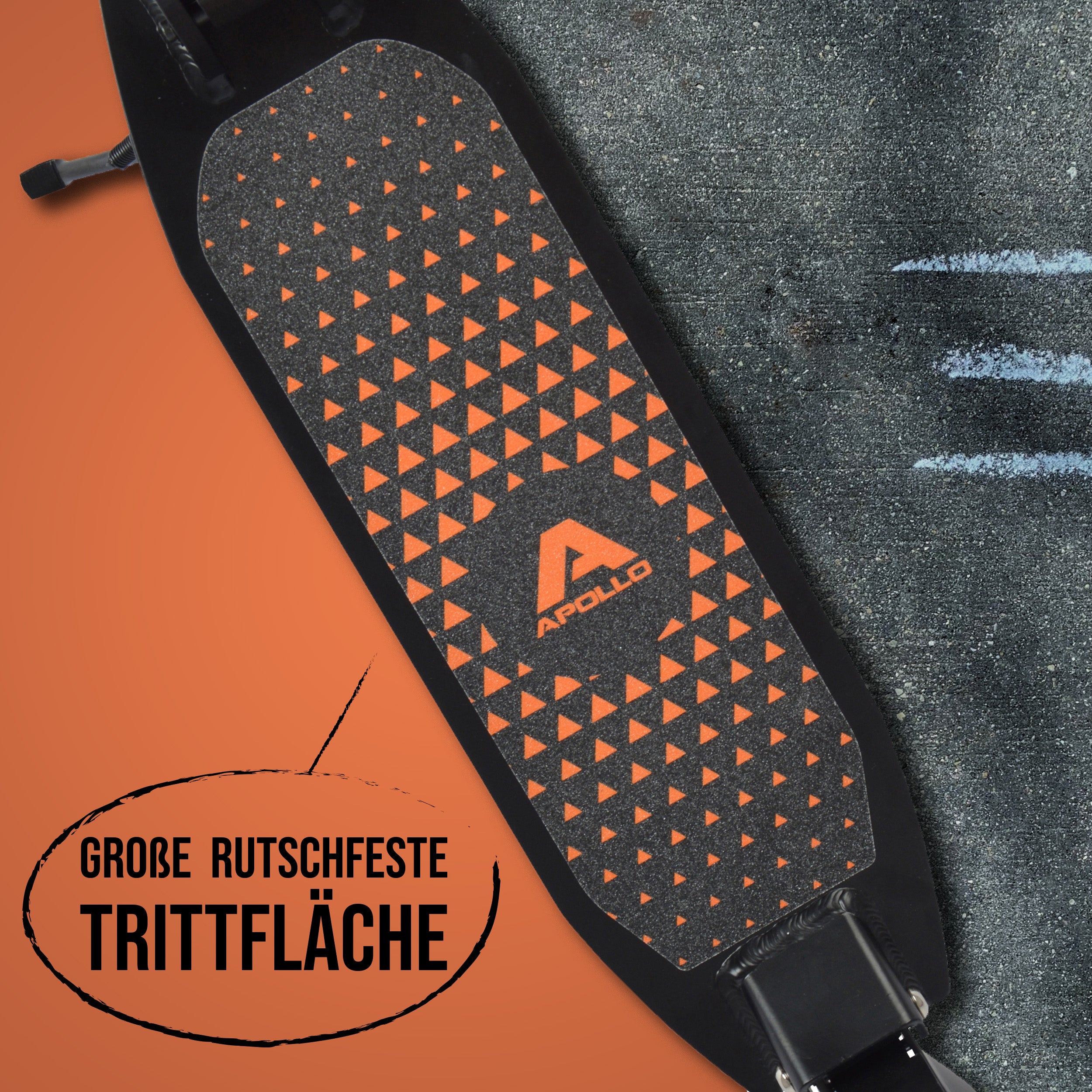 Apollo - Luxus Cityroller mit Doppelfederung "Spectre" City-Roller klapp- und verstellbar - Orange