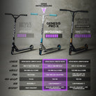 Apollo - High End Stunt Scooter - Genesis Pro X Stuntscooter mit ABEC 9 Kugellagern - Rainbow