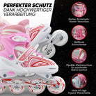 Apollo - Super Blade größenverstellbare Inlineskates - Weiß Pink -