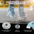 Apollo - Super Blade größenverstellbare Inlineskates - Weiss Türkis -
