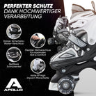Apollo - Super Quad größenverstellbare verstellbare Rollschuhe für Kinder - Schwarz -