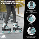 Apollo - Super Quad größenverstellbare verstellbare Rollschuhe für Kinder - Türkis -