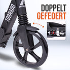 Apollo - High End Scooter Erwachsene - "Tornado 2.0" Cityroller Kinder ab 7 Jahre - Schwarz Silber