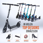 Apollo - High End Scooter Erwachsene - "Tornado 2.0" Cityroller Kinder ab 7 Jahre - Schwarz Silber