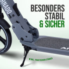 Apollo - High End Scooter Erwachsene - "Tornado 2.0" Cityroller Kinder ab 7 Jahre - Grau Grün