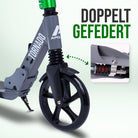 Apollo - High End Scooter Erwachsene - "Tornado 2.0" Cityroller Kinder ab 7 Jahre - Grau Grün