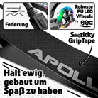 Apollo - 145mm City Scooter mit Federung "Skyracer" klappbar und höhenverstellbar - Schwarz
