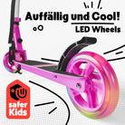 Apollo - 145mm City Scooter mit Federung "Skyracer" klappbar und höhenverstellbar - Rosa Weiß