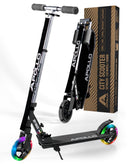 Apollo - 145mm City Scooter mit Federung "Skyracer" klappbar und höhenverstellbar - Schwarz