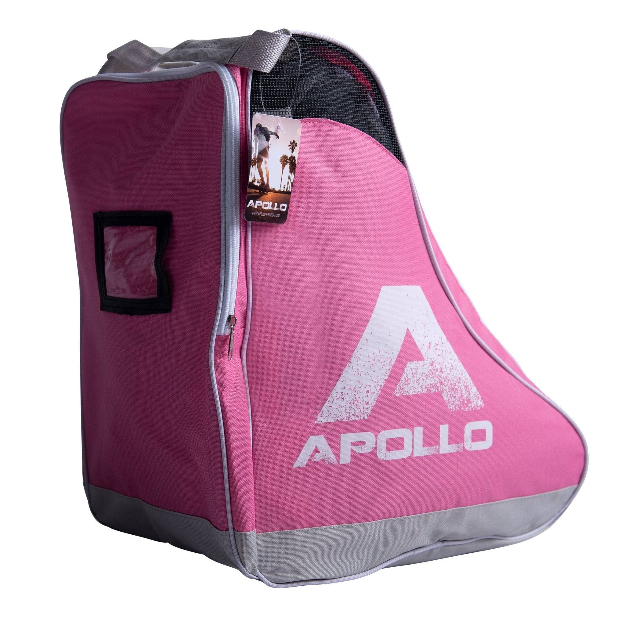 Apollo Funsport - Apollo Skate Bag praktische Tasche für Schlittschuhe und Rollsport - Rosa Grau