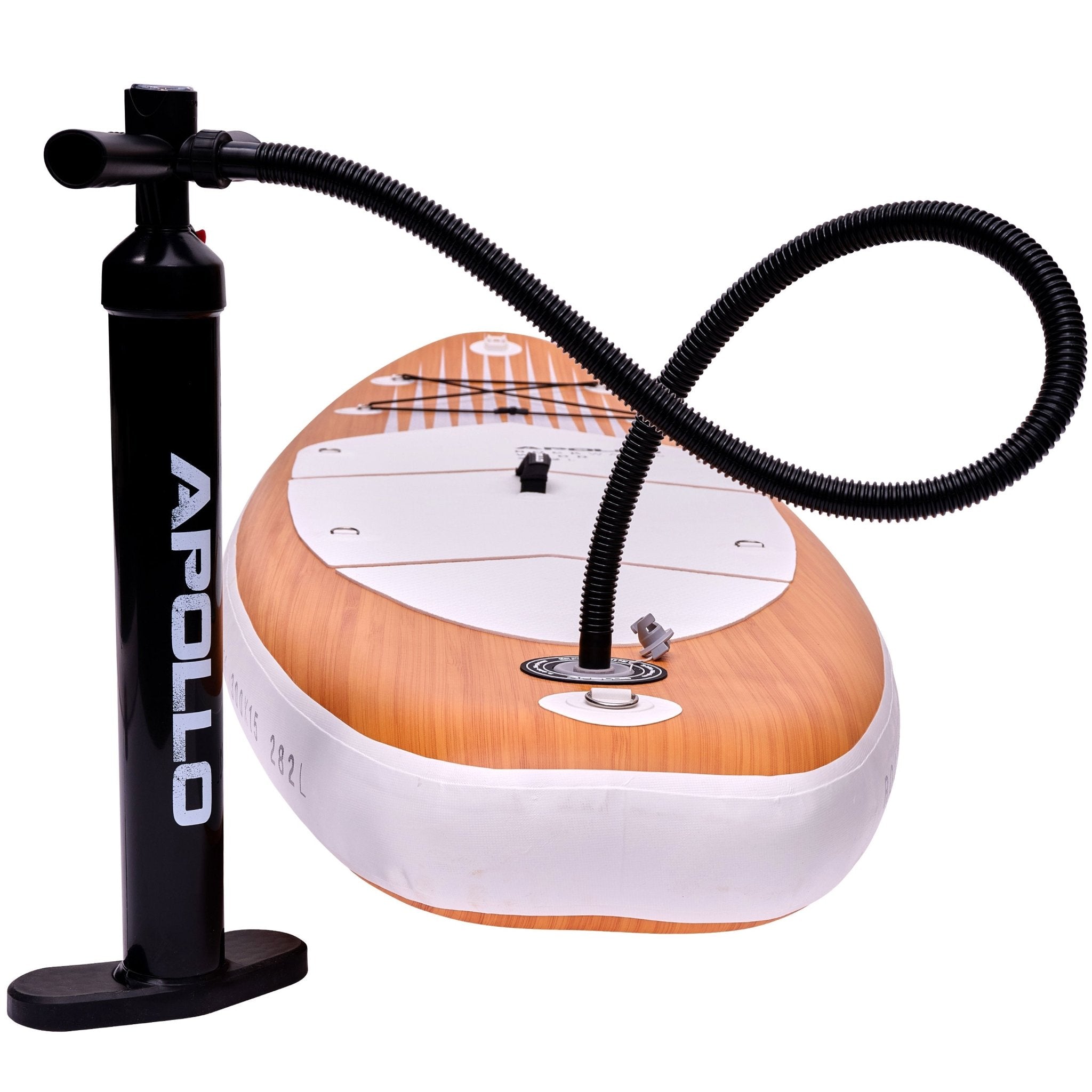 Apollo Funsport - SUP Board Komplett-Set Aufblasbares Stand Up Paddle Board - Wood - Wood White