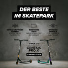 Apollo - High End Stunt Scooter - Genesis Pro X Competition mit ABEC 9 Kugellagern - Rainbow