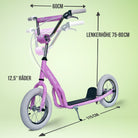 Apollo - Retro Scooter Paradise Roller mit Luftreifen 12,5 Zoll - Rosa