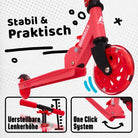 Apollo - Scooter LED - "Moonracer" City Scooter Kinder mit Federung - Rot