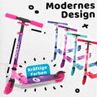 Apollo - Scooter LED - "Moonracer" City Scooter Kinder mit Federung - Stars