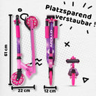 Apollo - Scooter LED - "Moonracer" City Scooter Kinder mit Federung - Stars