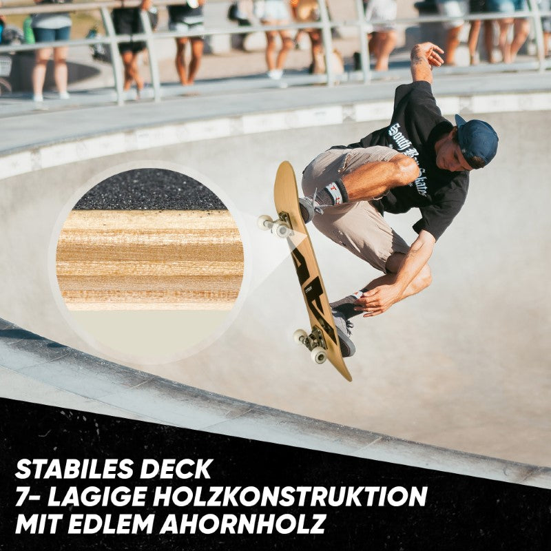 Apollo - Skateboard - A&A - 7-lagiges Holz-Komplettboard mit ABEC 7 -