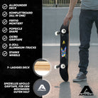 Apollo - Skateboard - Cat - 7-lagiges Holz-Komplettboard mit ABEC 7 -