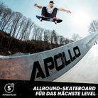 Apollo - Skateboard - Earth - 7-lagiges Holz-Komplettboard mit ABEC 7 -