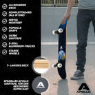 Apollo - Skateboard - Earth - 7-lagiges Holz-Komplettboard mit ABEC 7 -