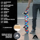 Apollo - Skateboard - Mosaik - 7-lagiges Holz-Komplettboard mit ABEC 7 -