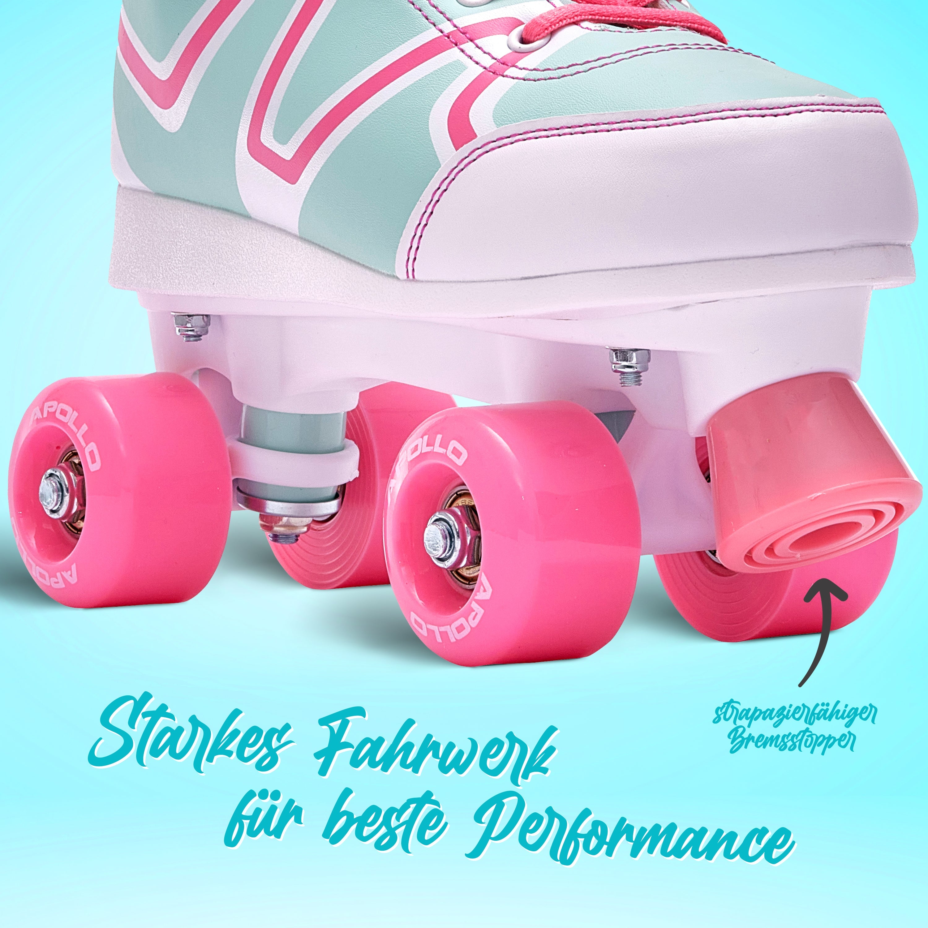 Apollo - Disco Roller Soft Boots größenverstellbare Rollschuhe für Kinder - Candy -