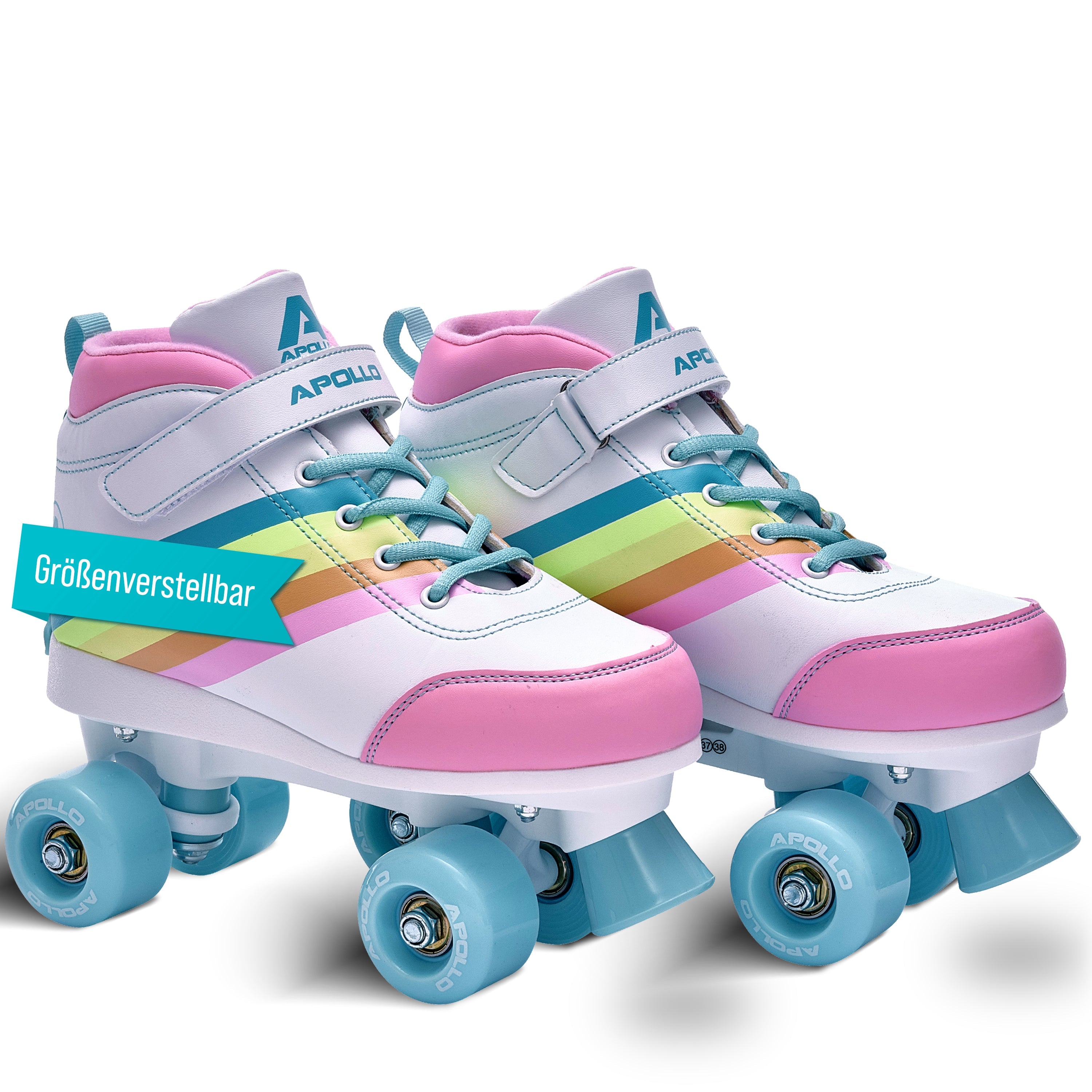 Apollo - Soft Boots größenverstellbare Rollschuhe für Kinder - Rainbow Star -