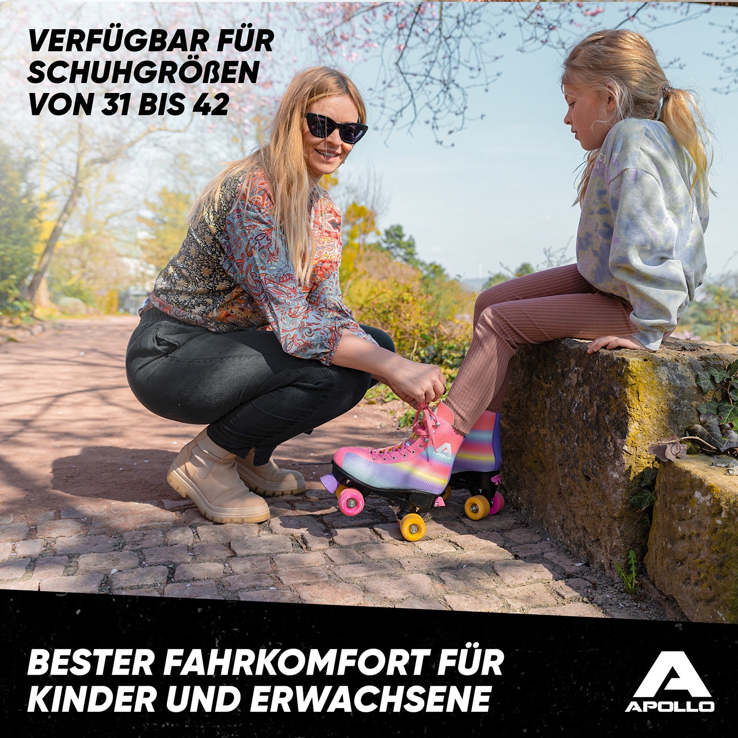 Apollo - Classic Roller Rollschuhe für Kinder und Erwachsene - Dancing Queen -