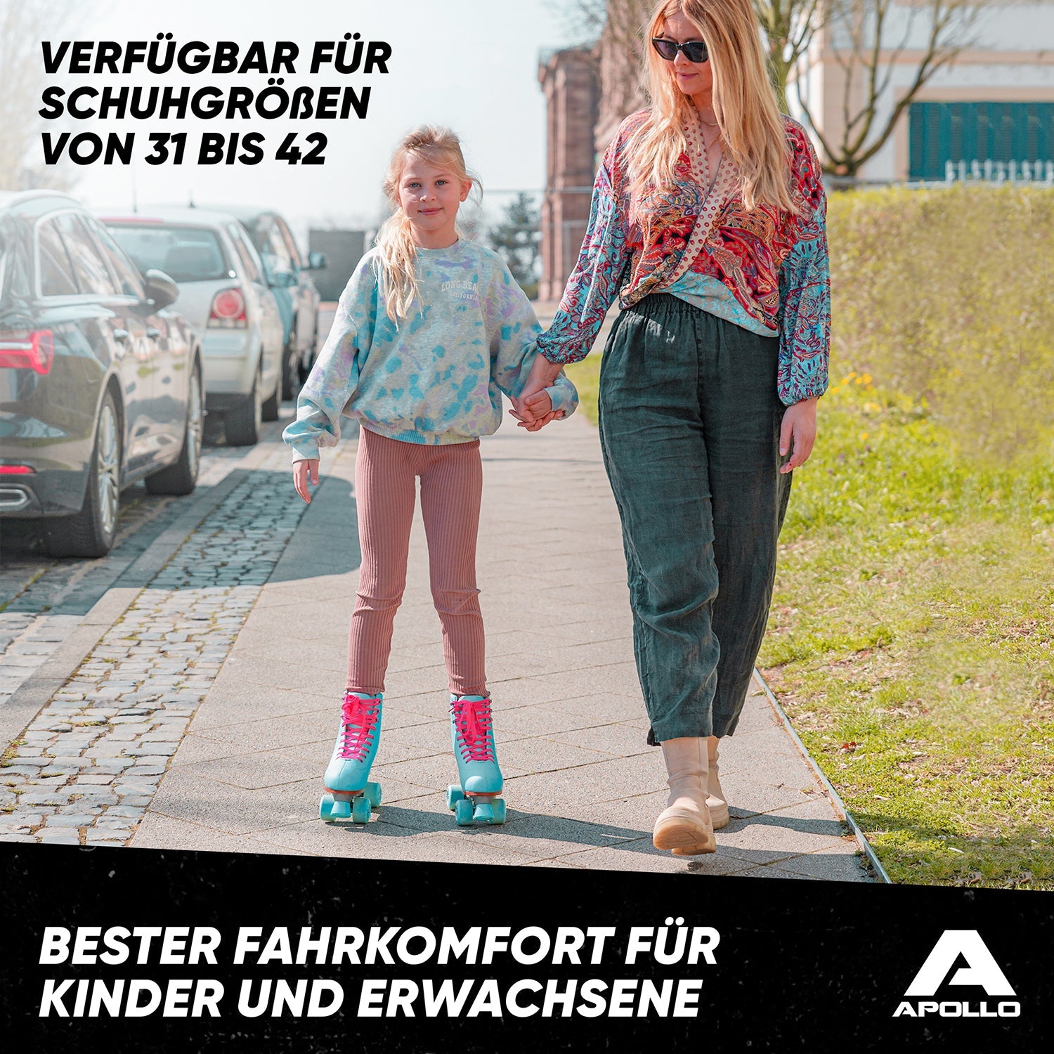 Apollo - Classic Roller Rollschuhe für Kinder und Erwachsene - Lagoon -