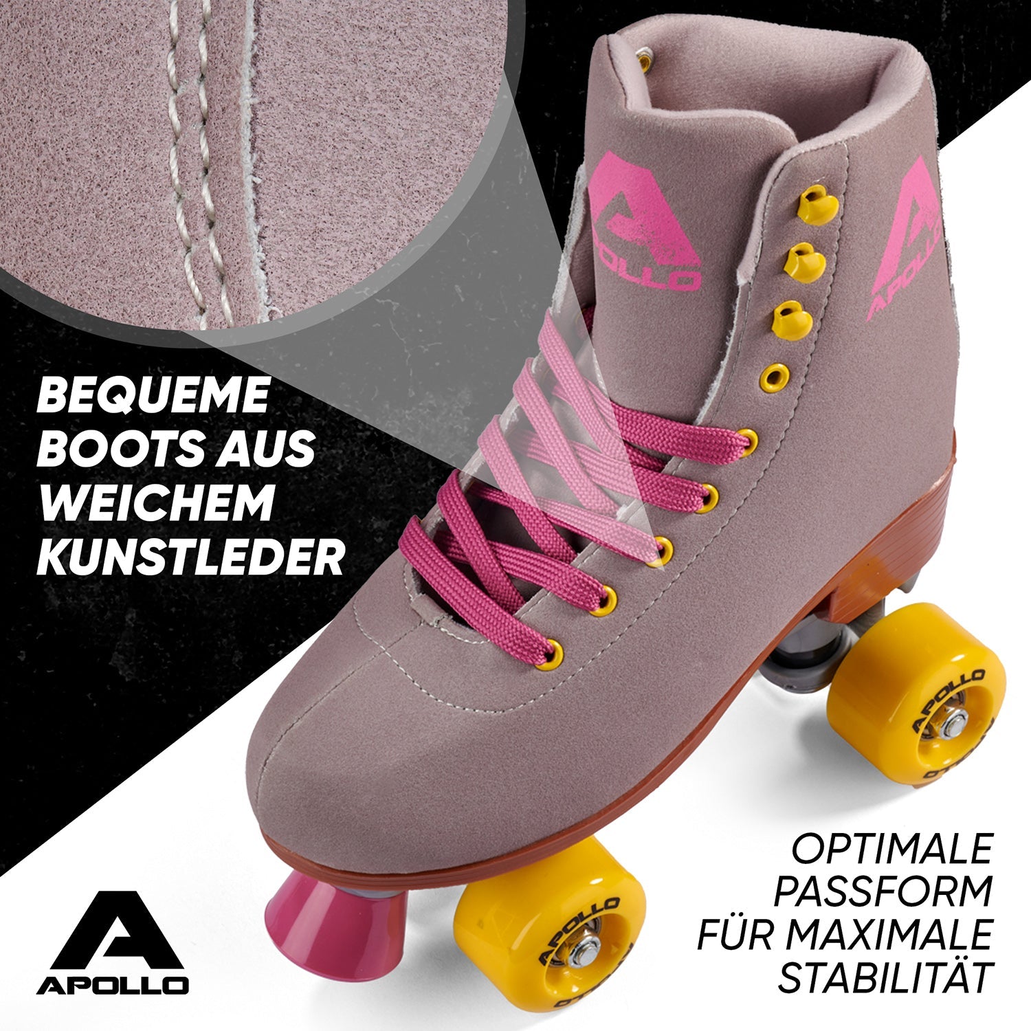 Apollo - Classic Roller Rollschuhe für Kinder und Erwachsene - Nightfever -