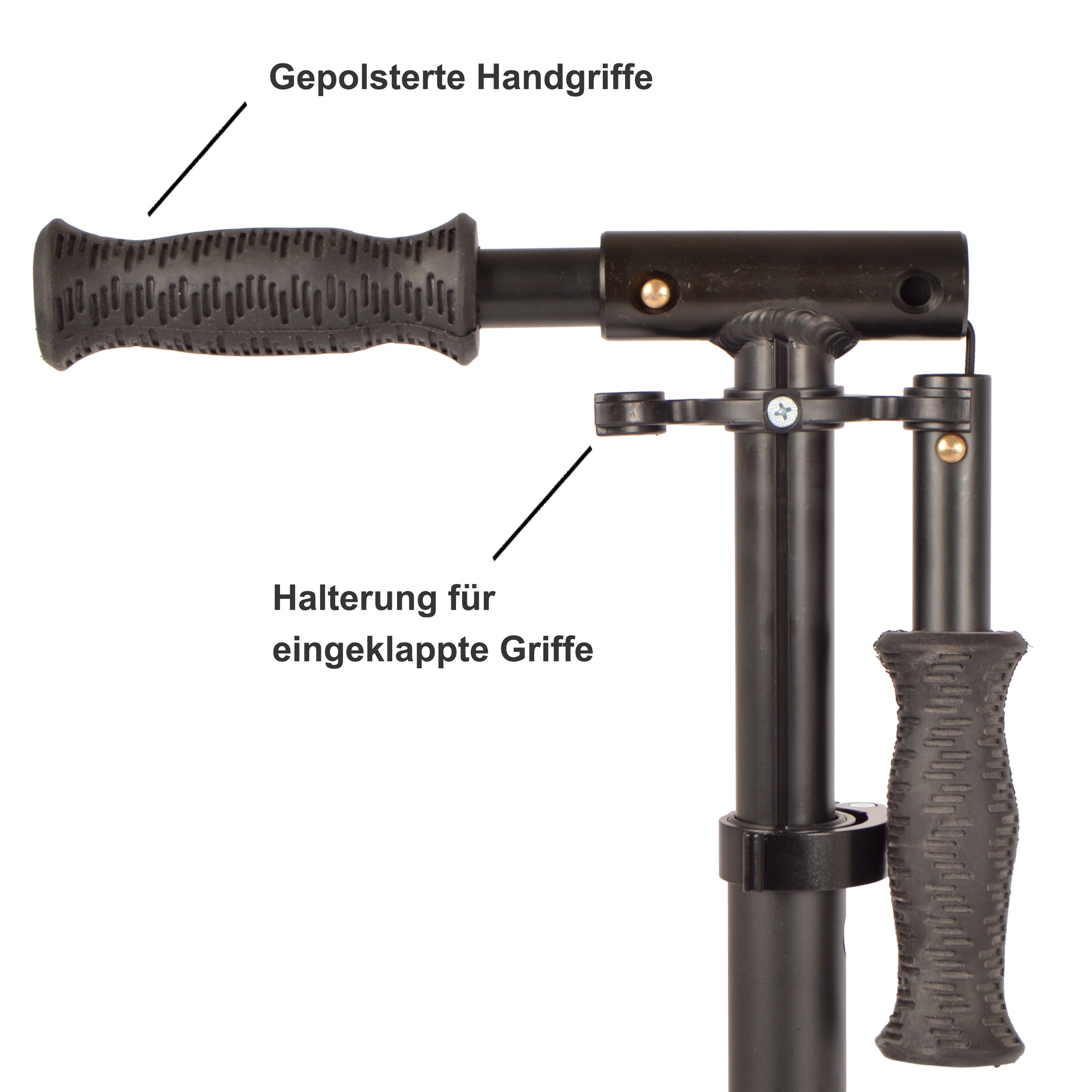 Apollo - Luxus Cityroller mit Doppelfederung "Spectre" City-Roller klapp- und verstellbar - Schwarz